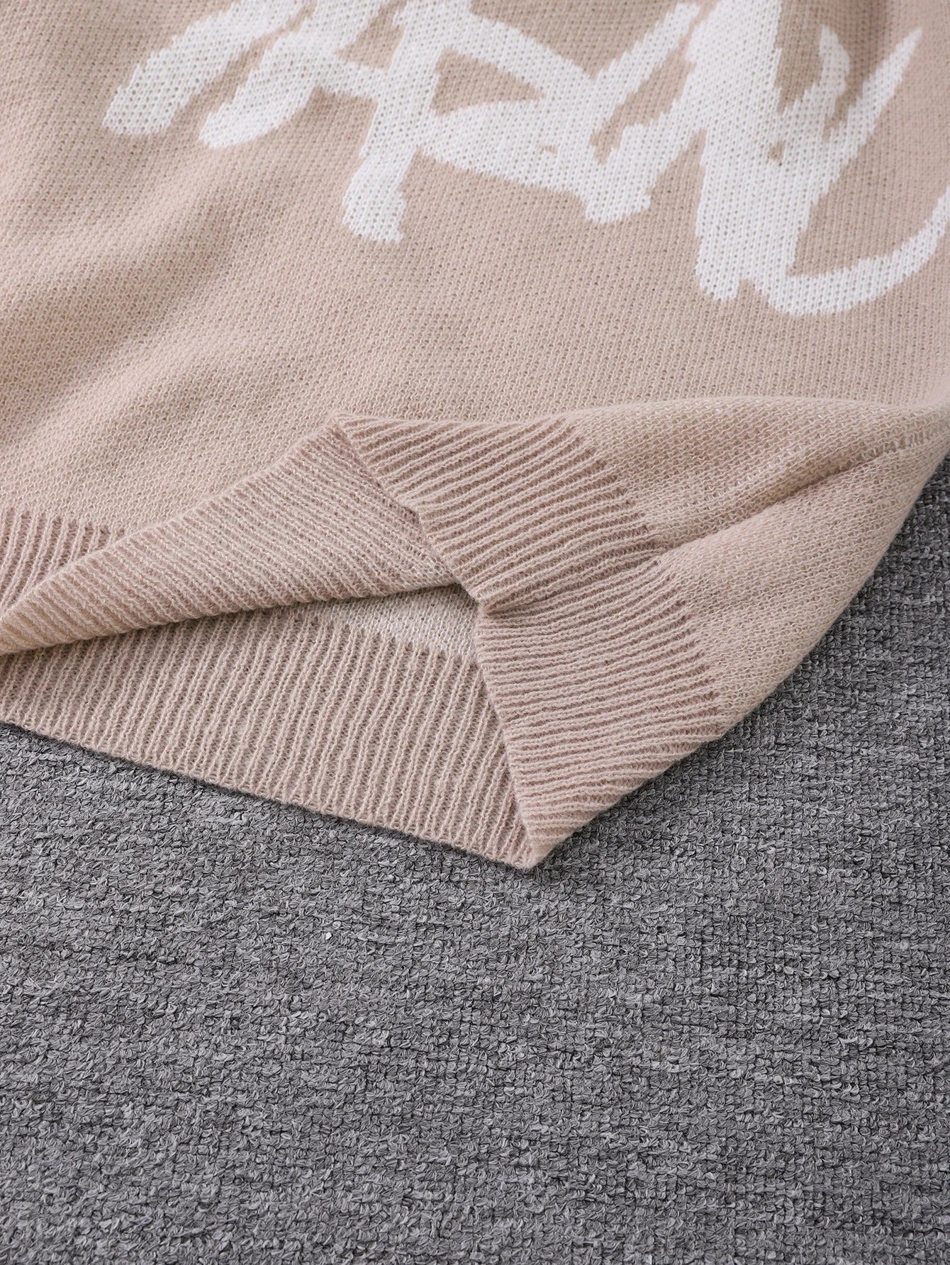 Graffiti Jacquard Knitted Sweater - Strada Fashion