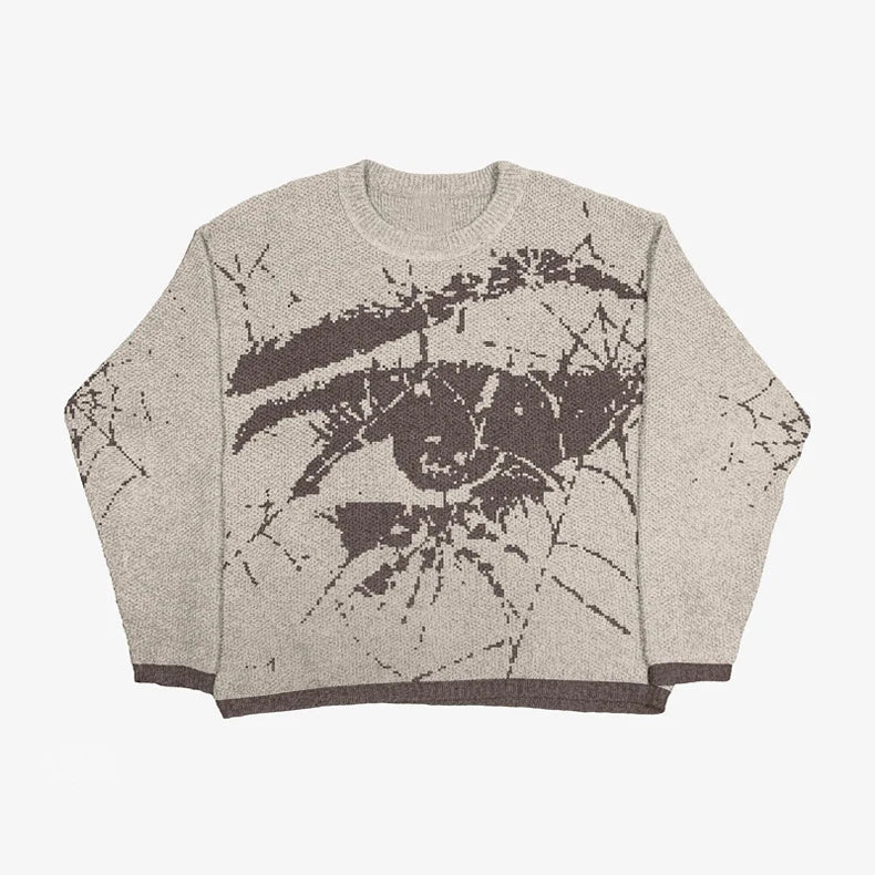 'Eyes' Knitted Sweater - Strada Fashion