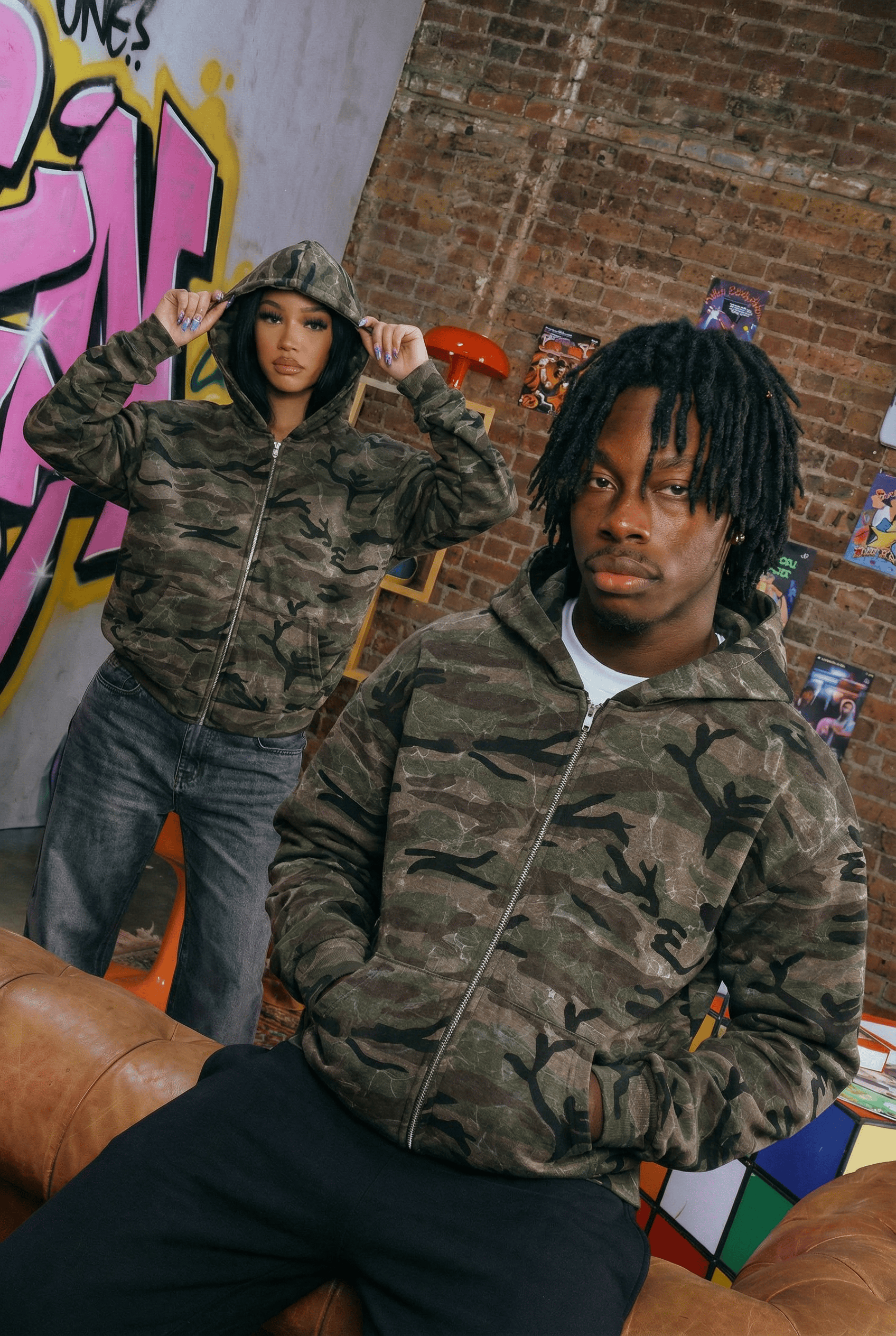 Zip-Through Hoodie Camo