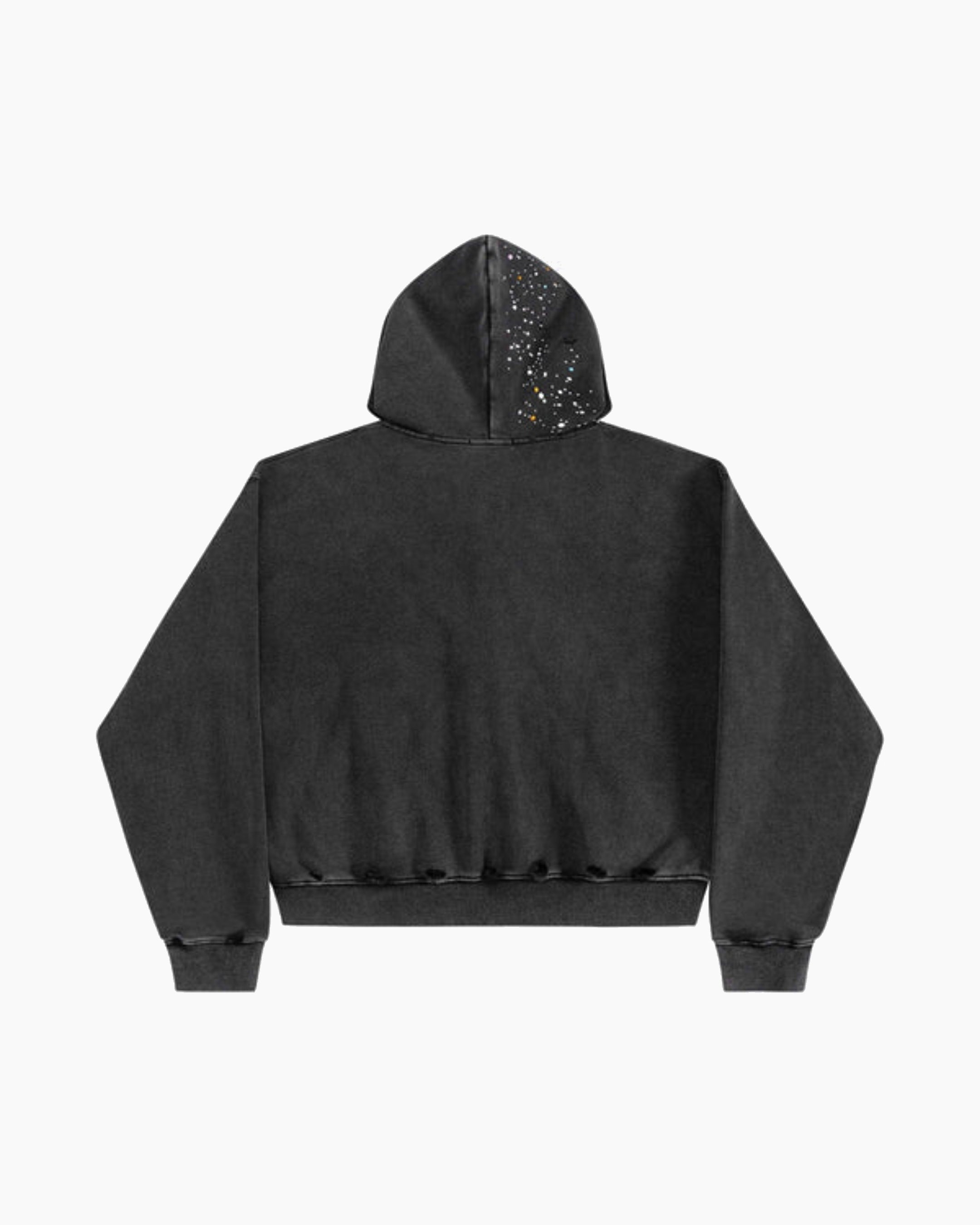 Rhinestone Zip-Through hoodie