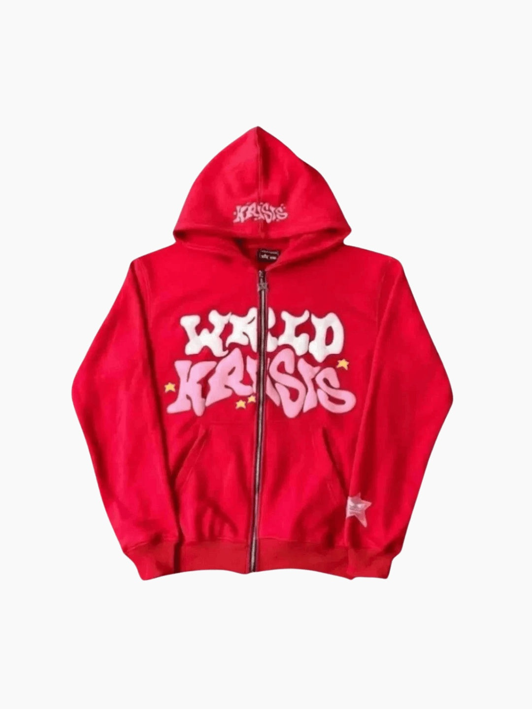 Graphic Puff Print Zip-Up Hoodie